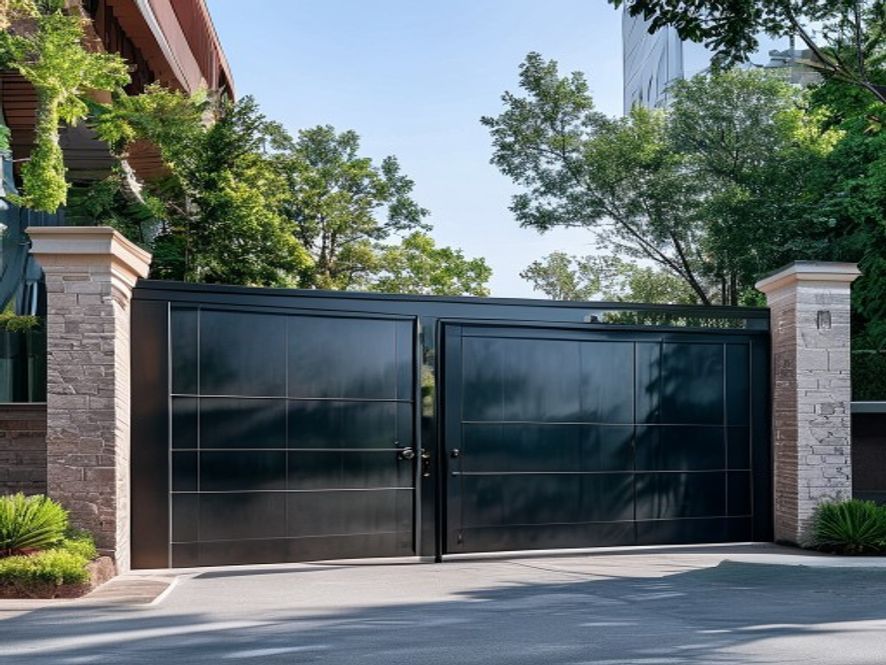 Commercial sliding security gate